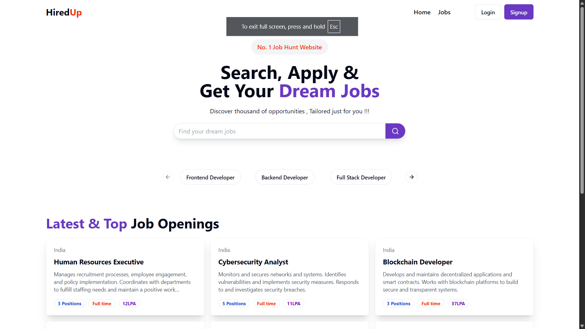 Job Portal with Role-Based Access