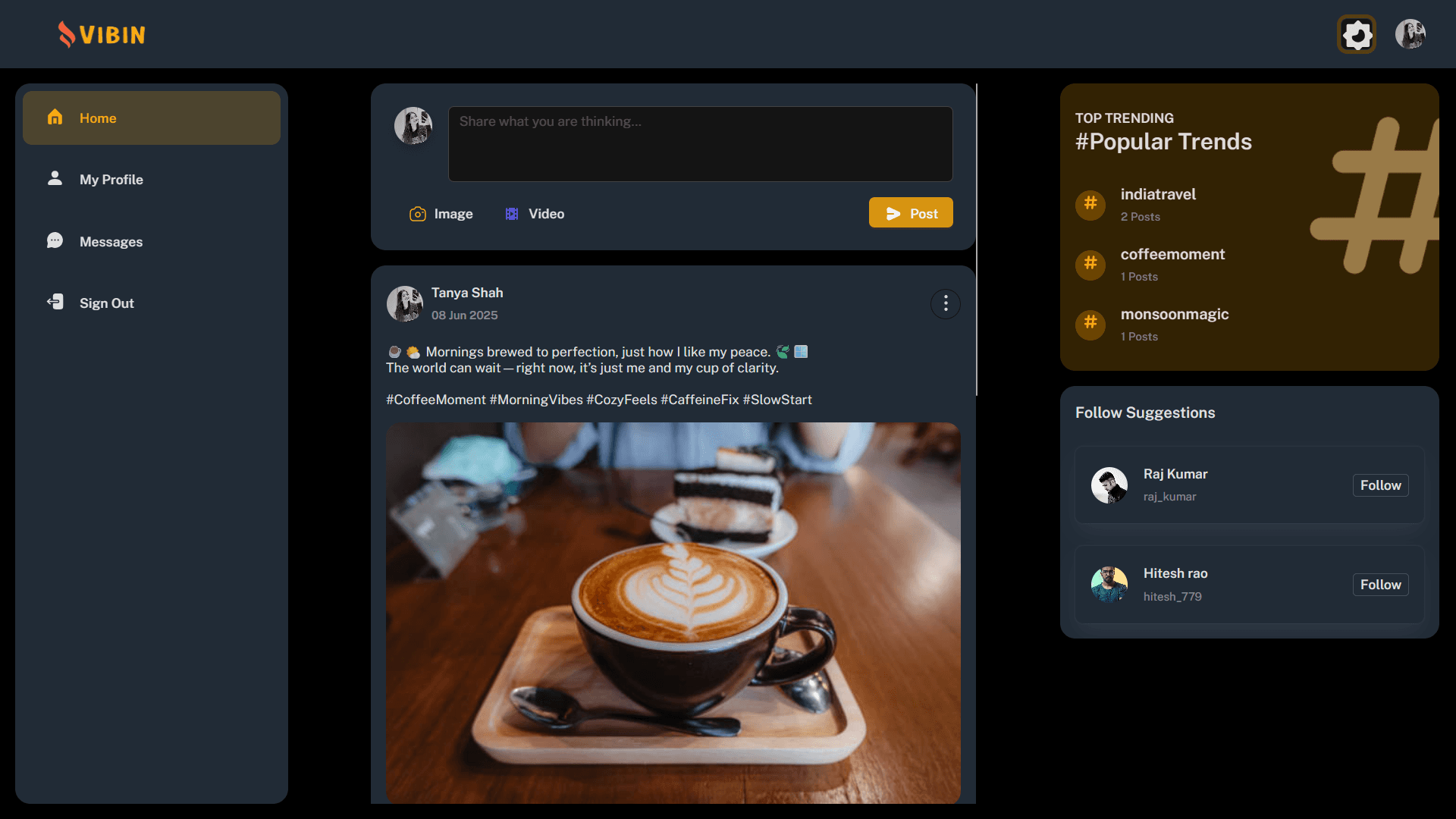 Real-Time user engaging Social Media App